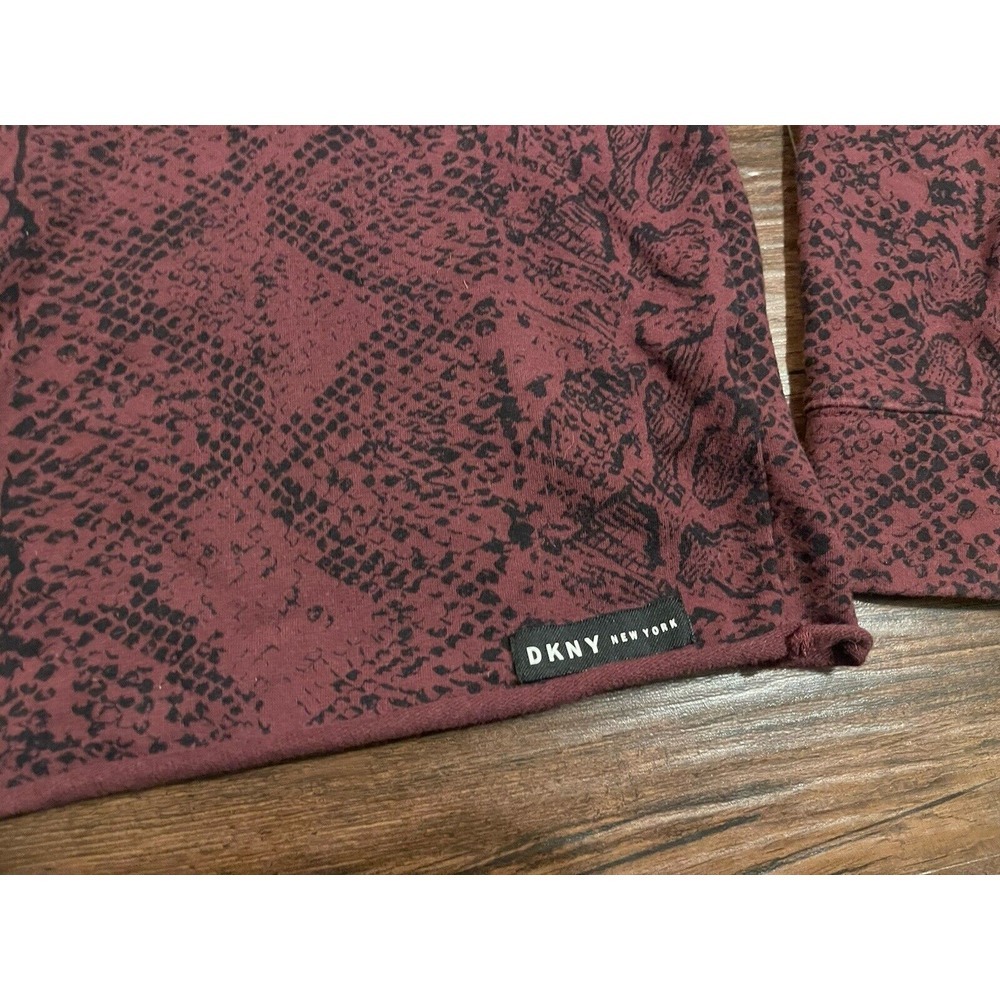 DKNY Cropped Purple Hooded Sweater Medium‎ - Picture 2 of 3